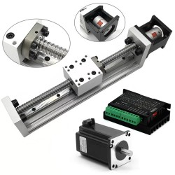 Mini Ballscrew Linear Module Table DXG-YR60+SFU1605 with 1.2/2/3Nm Nema 23 Stepper Motor & Driver Kit
