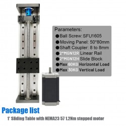 Electric CNC Linear Slide Table OSP001600 Linear Bearing Rail with Stepper Motor