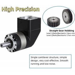 PVE090 Series Nema 34 Right Angle Planetary Gearbox Ratio 3:1 - 100:1 for NEMA34 86mm Motor / 80mm Servo Motor
