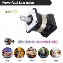 PLF090 Series Nema 34 Planetary Gearbox Ratio 3:1 - 100:1 for NEAM34 Stepper Motor, 80mm Servo Motor 750W