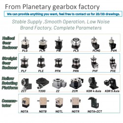 PLF090 Series Nema 34 Planetary Gearbox Ratio 3:1 - 100:1 for NEAM34 Stepper Motor, 80mm Servo Motor 750W