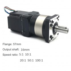 Nema 23 Planetary Geared Stepper Motor DLF+57HS5630A4D with 4:1/5:1/10:1/20:1/25:1/40:1/50:1/100:1 Planetary Gearbox