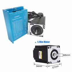 Nema 23 Closed Loop Stepper Motor Kit 57HB250 + HB8080C + S350-24 (Motor + Driver + Power Supply)