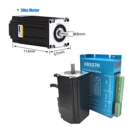 Nema 23 Closed Loop Stepper Motor Kit 57HB250 + HB8080C + S350-24 (Motor + Driver + Power Supply)