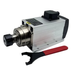 4.5KW 220V/380V Air Cooled Spindle Motor Kit JGF-60-24Z/4.5 + H100-5.5S2/T4 with VFD Drives (Variable Speed Drive) & 13Pcs ER32 Collets