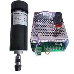 500W 110V/220V Air Cooled CNC Spindle Motor Kit OSP001716 12000 RPM with Power Supply & 13Pcs ER11 Collet