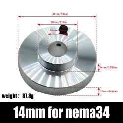 Aluminum Alloy Stepper Motor Handwheel 5mm/ 6.35mm/8mm/14mm for Nema 17 / 23 / 34 Stepper Motor
