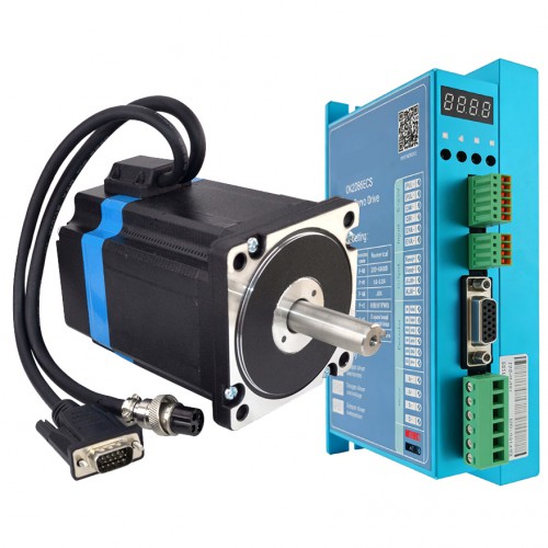 Nema 34 Closed Loop Stepper Motor Controller Kit 34HS38-6004D-E1000+OK2D86ECS 5.8Nm 1 Axis CNC Kit
