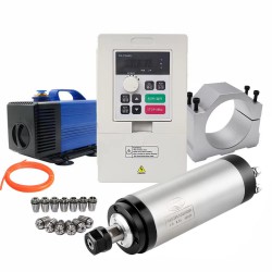 2.2kW 110V/220V/380V Water Cooled Spindle Motor Kit OSP001699 with Spindle Drives + Water Pump + 13Pcs ER20 Collet + Bracket