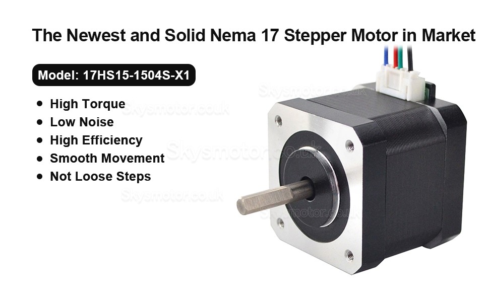 STEPPERONLINE Nema 17 Stepper Motor 1.5A 63.74oz.in 39mm Body with 1m Cable  and Connector for DIY CNC/ 3D Printer