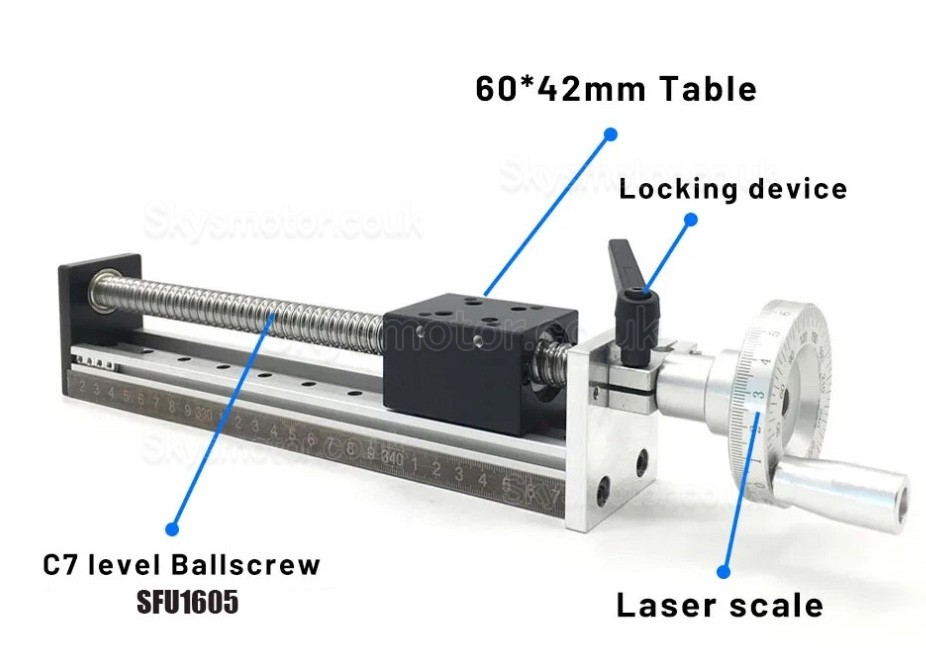 Mini Manual Ballscrew Slide Table DXG6042 CNC Linear Module with Handwheel Mini Manual Ballscrew Slide Table DXG6042 CNC Linear Module with Handwheel