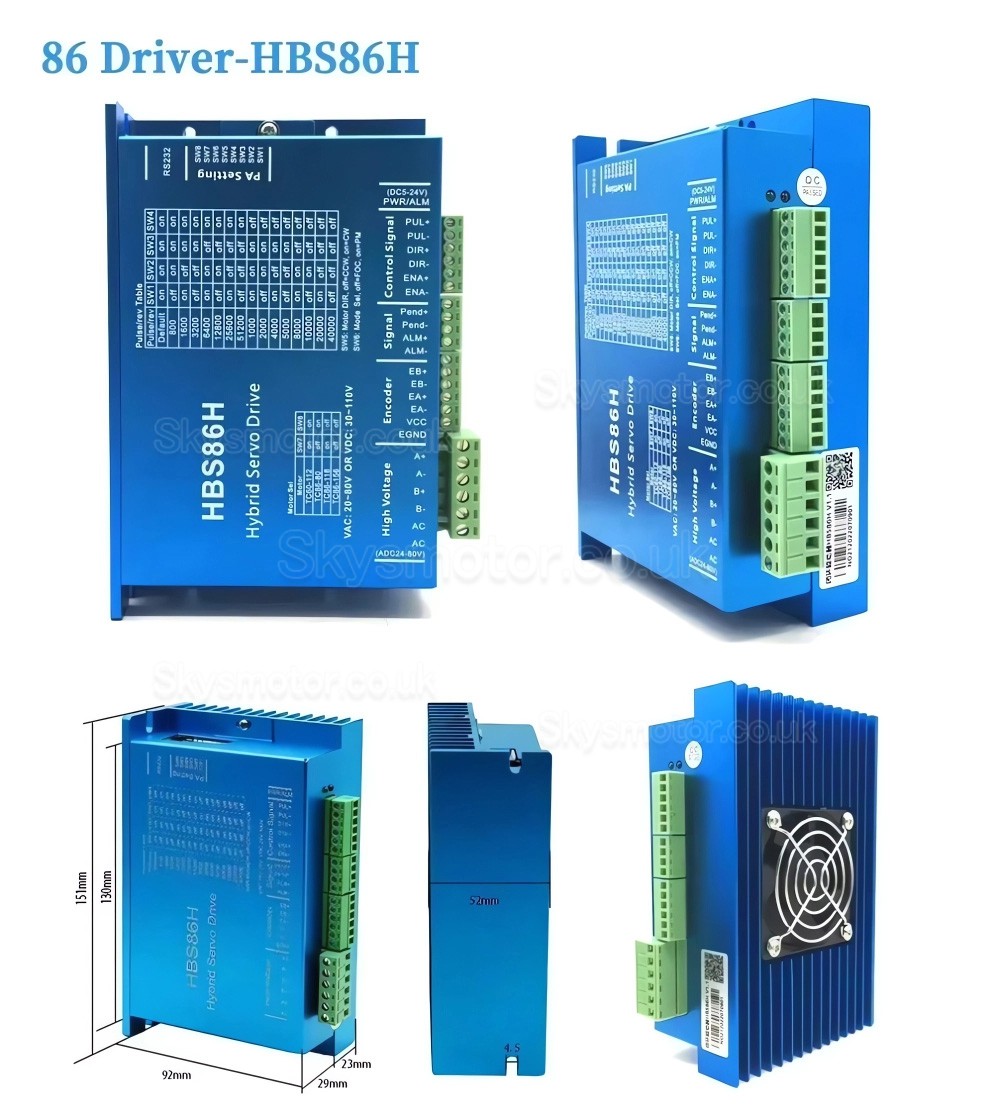 Closed-Loop Stepper Driver HBS86H 20~80VAC/30-110VDC for NEMA 34 Stepper Motor