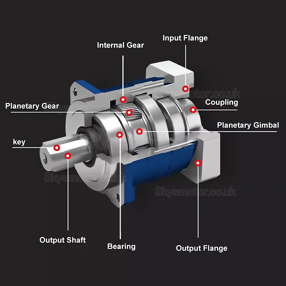 86PX Series Nema 34 Planetary Gearbox Ratio 5:1 - 100:1 for 86mm Stepper Motor