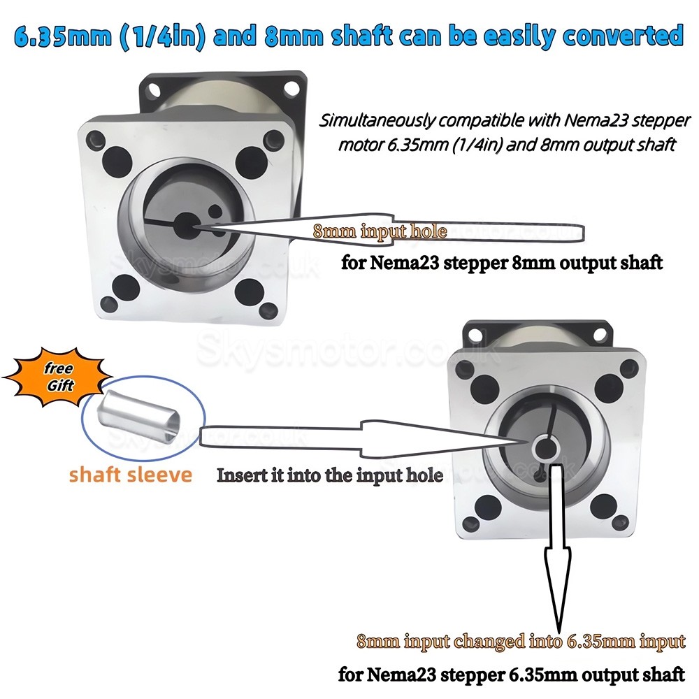 Nema 23 Planetary Geared Stepper Motor DLF+HBT5776C with  4:1/5:1/10:1/20:1/25:1/40:1/50:1/100:1 Planetary Gearbox