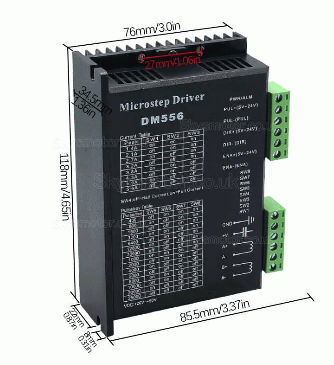 3 Axis CNC Kit with 3Nm Nema 23 Stepper Motor & Motor Driver & Power Supply