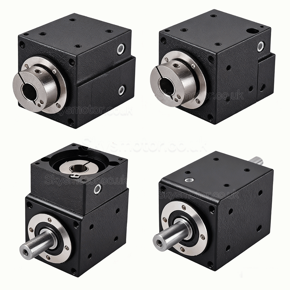 Nema 23 Right Angle Bevel Gearbox 90 Degree Commutator Ratio 2:1/3:1/5:1 for Nema23 Stepper Motor
