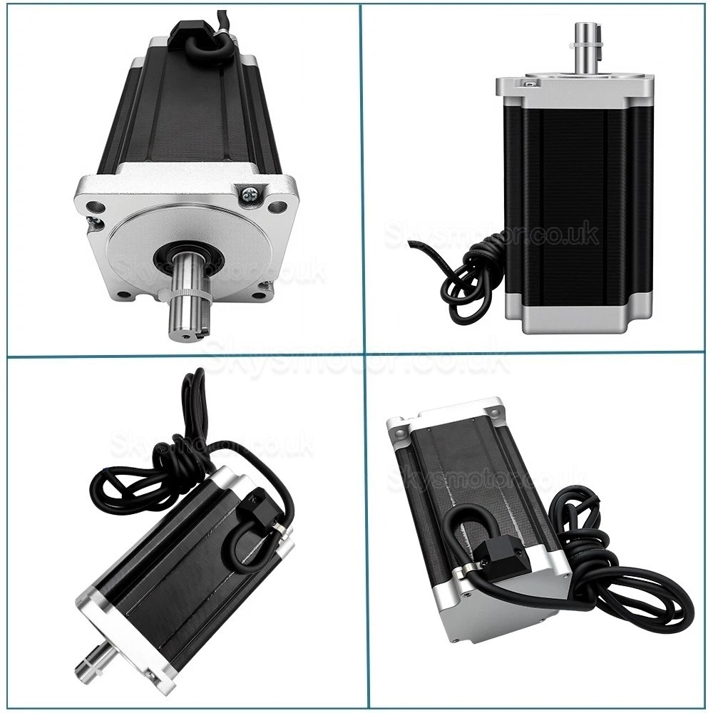 NEMA 34 Stepper Motor & Driver Kit 86BYGH9945A3J14 + EC3522 4.5/8.5/12Nm 3 Phase 1.8 Deg for Mid-Size CNC Milling Machine/Router