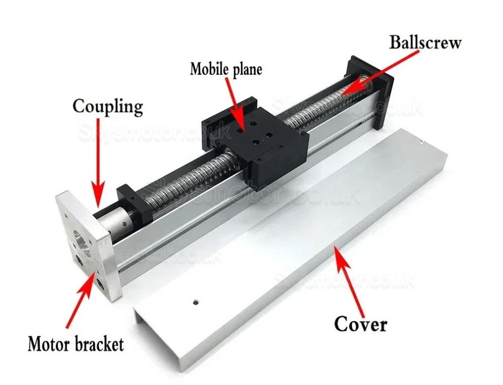 Fully Enclosed Waterproof Ballscrew CNC Slide Table Kit OSP001614 with NEMA 23 Stepper Motor + HB8080C Driver