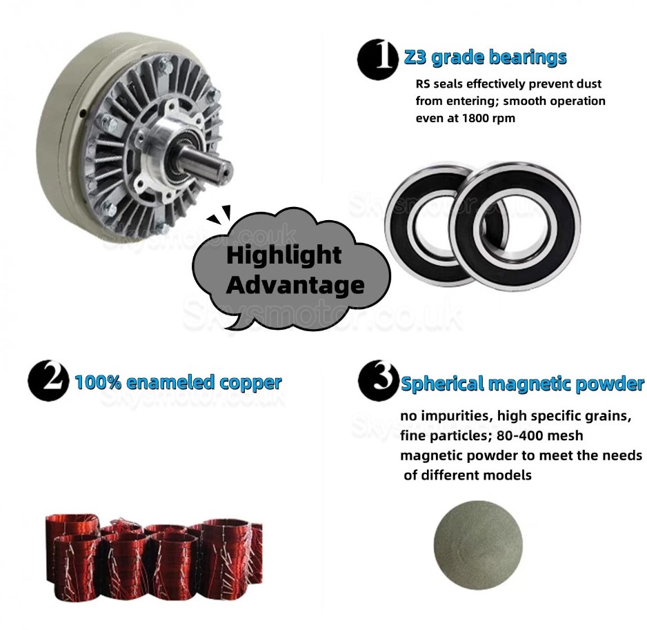 FZ-D Series Single-Shaft CNC Magnetic Particle Brake, Magnetic Powder Brake 6-50Nm 24VDC IP54 FZ-D Series Single-Shaft CNC Magnetic Particle Brake, Magnetic Powder Brake 6-50Nm 24VDC IP54