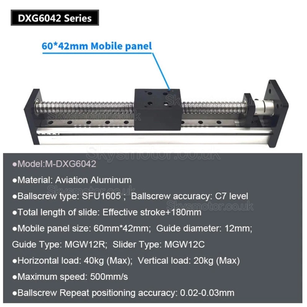 Electric CNC Linear Slide Table OSP001600 Linear Bearing Rail with Stepper Motor
