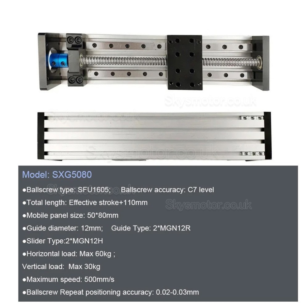 Electric CNC Linear Slide Table OSP001600 Linear Bearing Rail with Stepper Motor