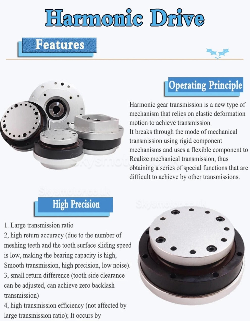FA Series Harmonic Drive Gearbox Ratio 30:1/50:1/80:1/100:1/120:1 for Servo Motor