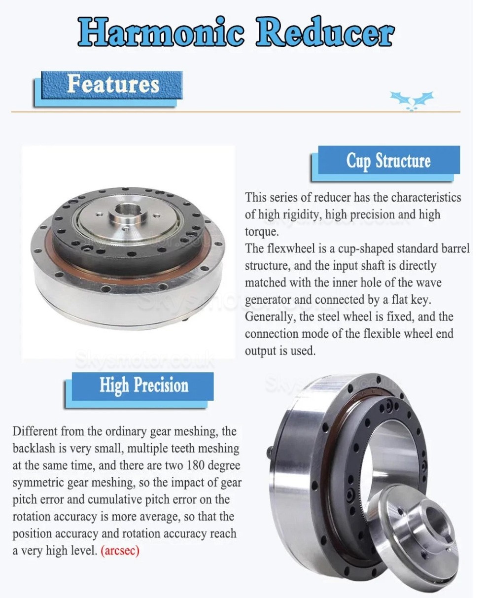 ZXF Series Harmonic Reducer Gearbox Ratio 30:1/50:1/80:1/100:1/120:1/160:1 for Stepper / Servo Motor