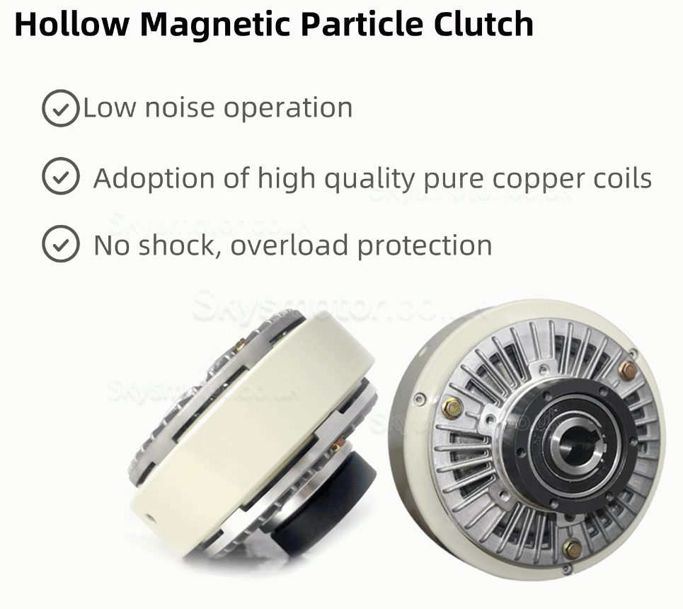 FZ-K-C Series Hollow Shaft Magnetic Particle Clutch, Magnetic Powder Clutch 6-50Nm 24VDC