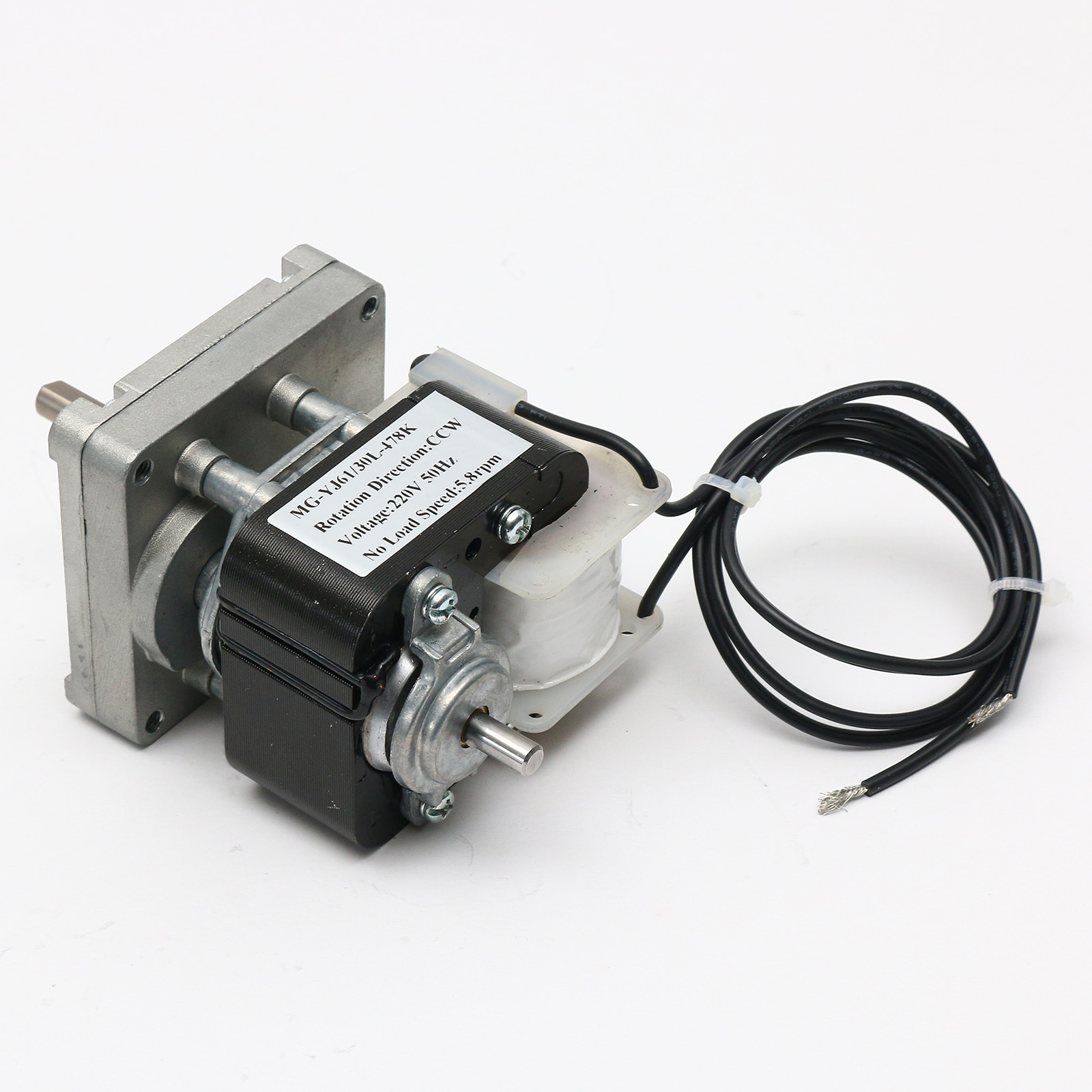 Shade Pole Gearmotor MG-YJ61 Single Phase AC 110/220V with Ratio 13:1 - 718:1 Spur Gearbox