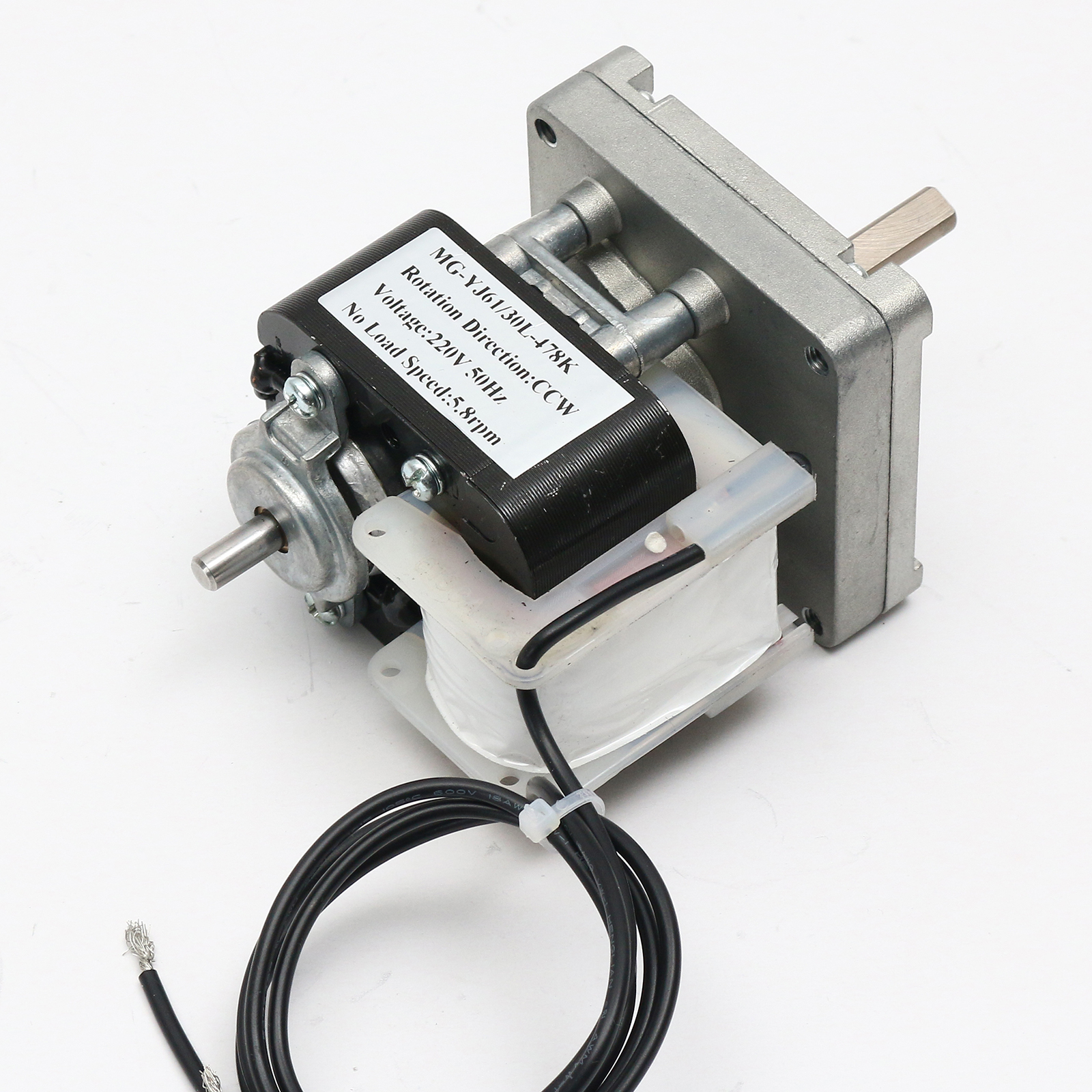 Shade Pole Gearmotor MG-YJ61 Single Phase AC 110/220V with Ratio 13:1 - 718:1 Spur Gearbox