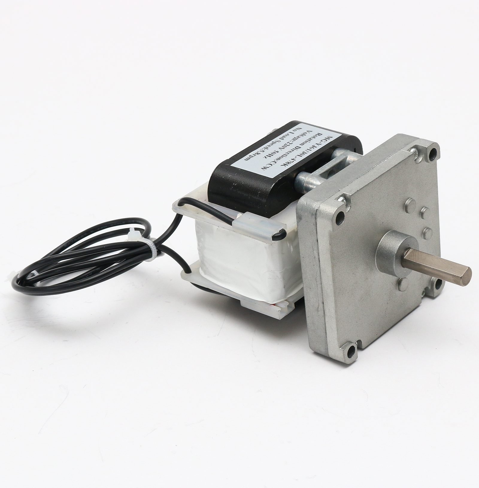 Shade Pole Gearmotor MG-YJ61 Single Phase AC 110/220V with Ratio 13:1 - 718:1 Spur Gearbox