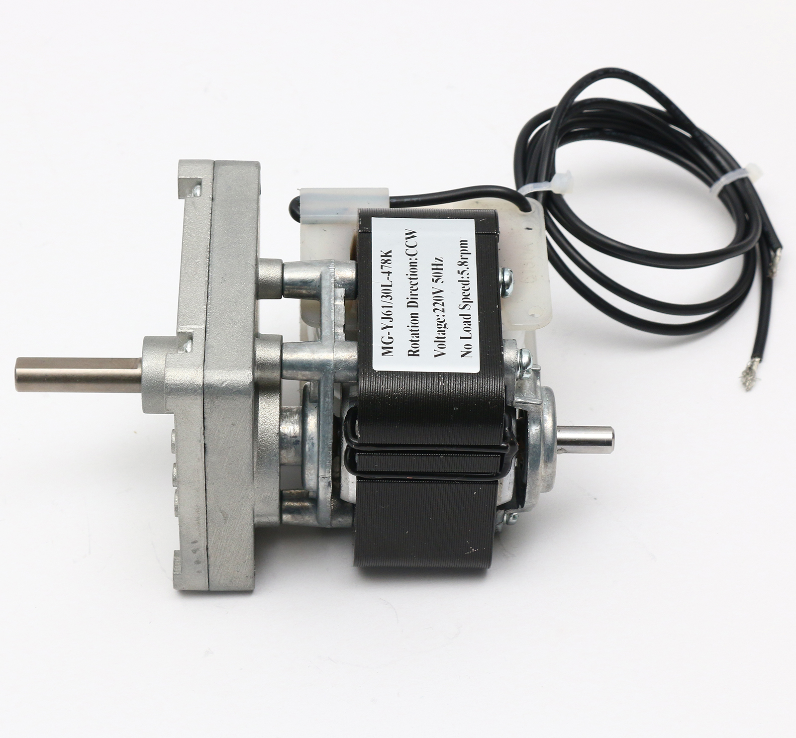 Shade Pole Gearmotor MG-YJ61 Single Phase AC 110/220V with Ratio 13:1 - 718:1 Spur Gearbox