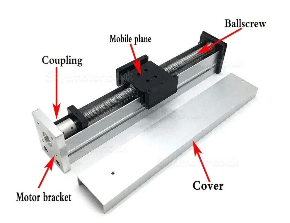 Fully Sealed CNC Linear Guide Module Ballscrew Slide Table QMF40 with Stepper Motor & Driver