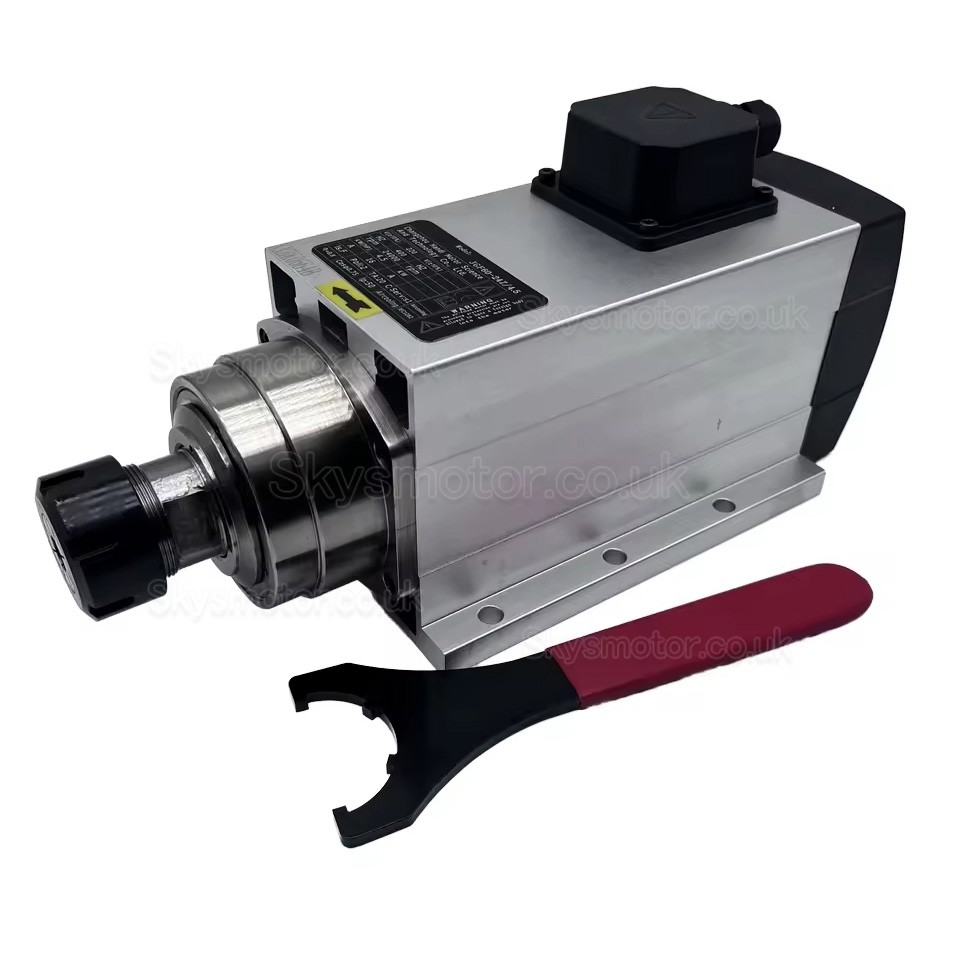 Air Cooled CNC Spindle Motor GDZ120x103-6 220V/380V 4.5kW 18000RPM/24000RPM ER32 Collet 400Hz