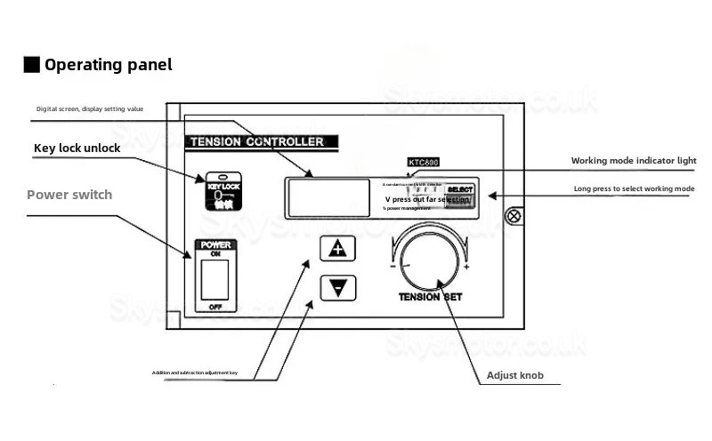 Manual Tension Controller KTC800A 0-24V 4A for Magnetic Particle Brake / Clutch