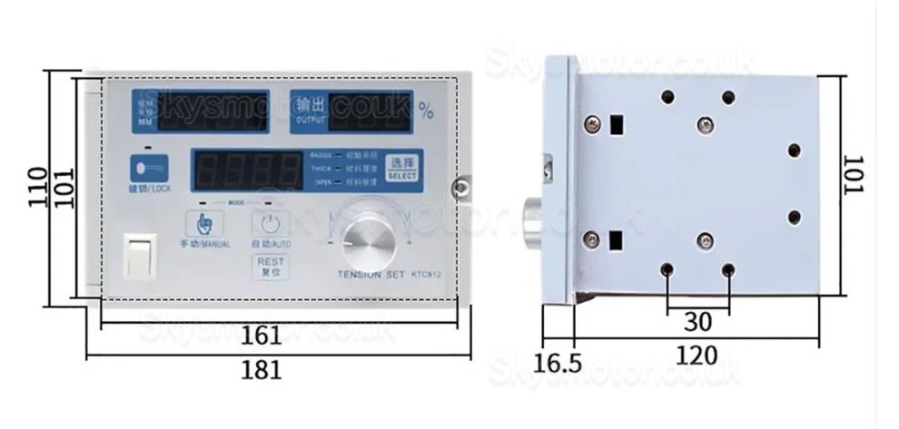 Semi-automatic Tension Controller KTC-812 24VDC 4A for Magnetic Particle Brake / Clutch