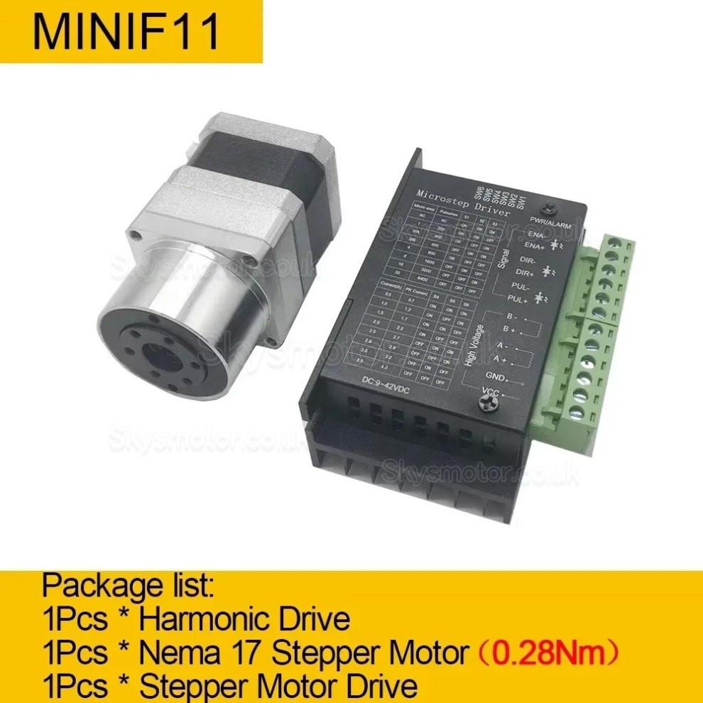 MINIS/MINIF Series Harmonic Drive Gearbox Ratio 30:1/50:1/100:1