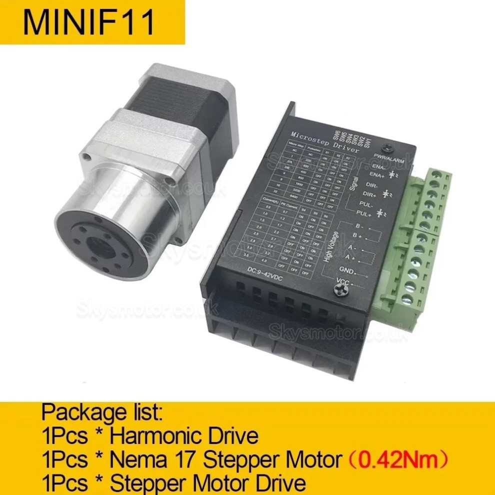 MINIS/MINIF Series Harmonic Drive Gearbox Ratio 30:1/50:1/100:1