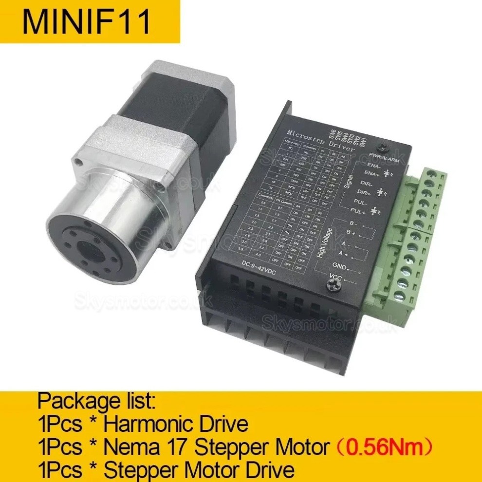 MINIS/MINIF Series Harmonic Drive Gearbox Ratio 30:1/50:1/100:1