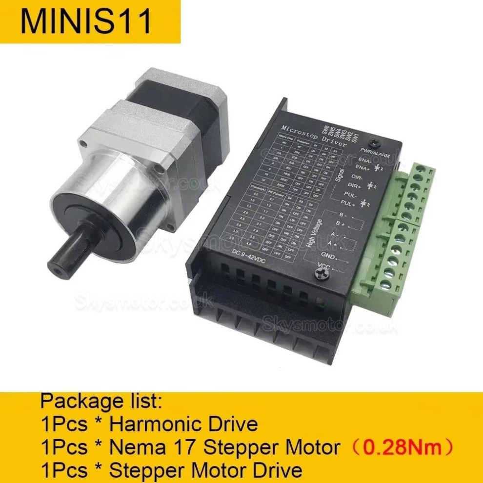 MINIS/MINIF Series Harmonic Drive Gearbox Ratio 30:1/50:1/100:1