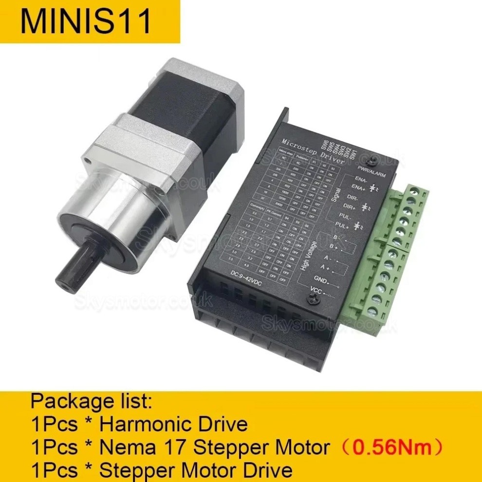 MINIS/MINIF Series Harmonic Drive Gearbox Ratio 30:1/50:1/100:1