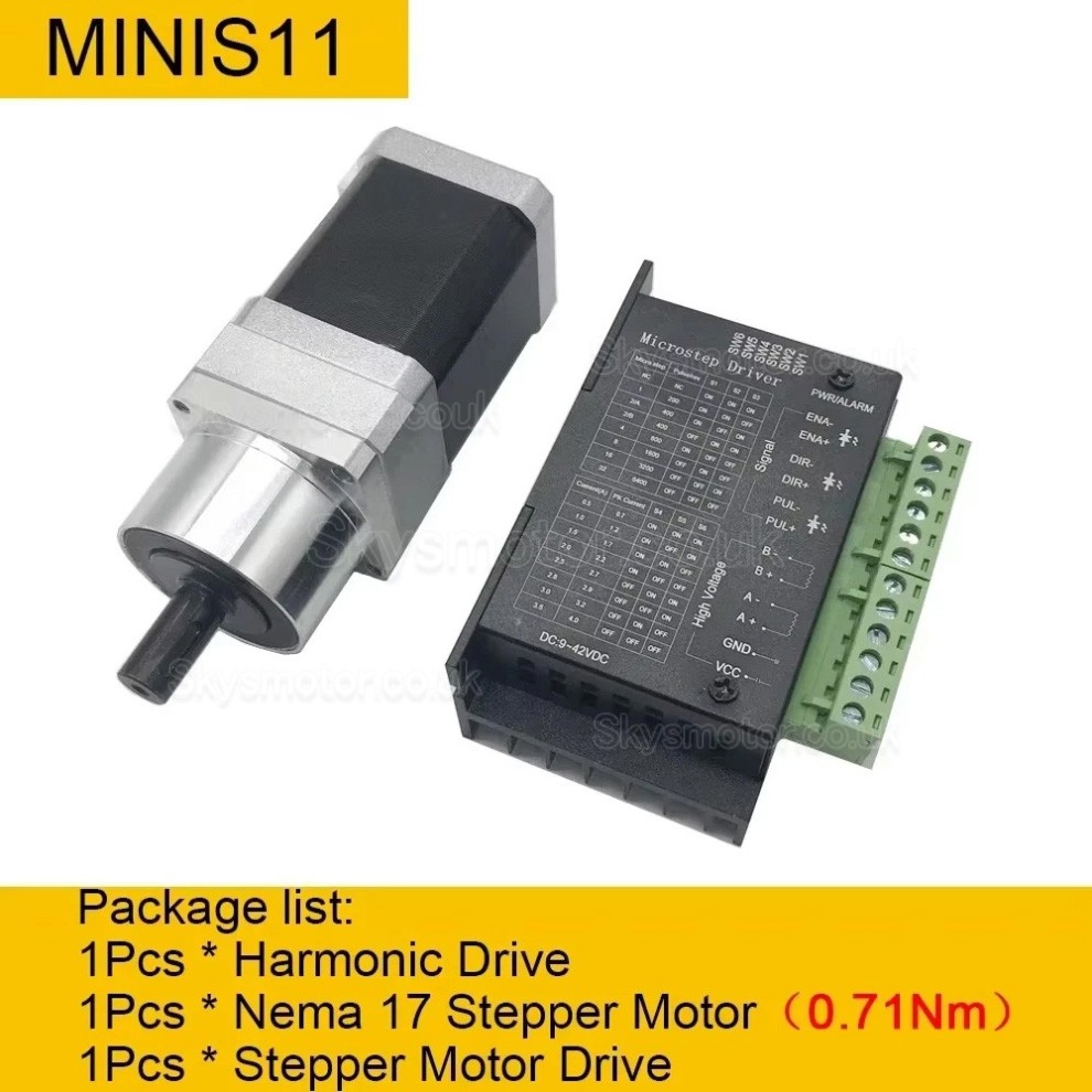 MINIS/MINIF Series Harmonic Drive Gearbox Ratio 30:1/50:1/100:1