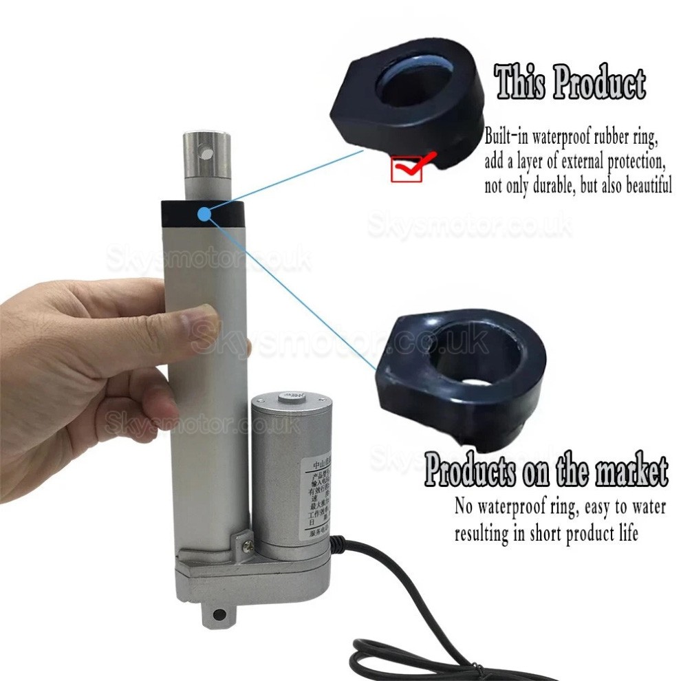 12V/24V Electric Linear Actuator OSP001608 5mm/s - 90mm/s 20 – 36 W 12V/24V Electric Linear Actuator OSP001608 5mm/s - 90mm/s 20 – 36 W