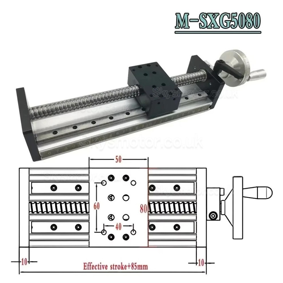Manual Linear Ball Screw Module OSP001605 CNC Slide Table with Handwheel 
