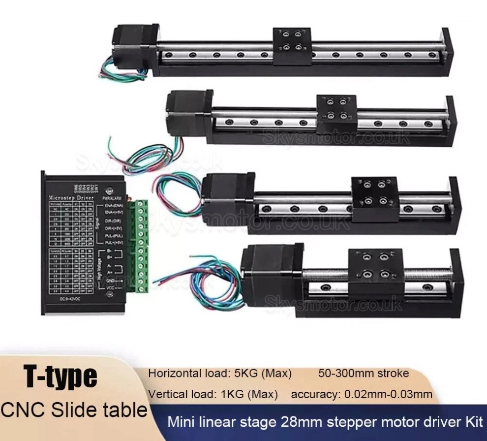 CNC Trapezoidal Screw Slide Table OSP001607 Motorized Linear Stage with Nema 11 Stepper Motor