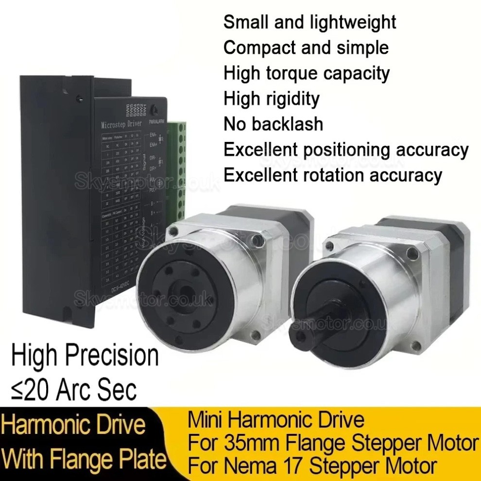MINIS/MINIF Series Harmonic Drive Gearbox Ratio 30:1/50:1/100:1