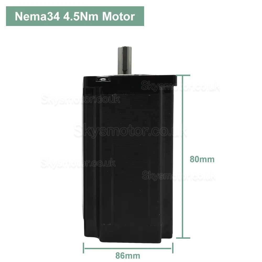 NEMA 34 Stepper Motor & Driver Kit 86BYGH9945A3J14 + EC3522 4.5/8.5/12Nm 3 Phase 1.8 Deg for Mid-Size CNC Milling Machine/Router