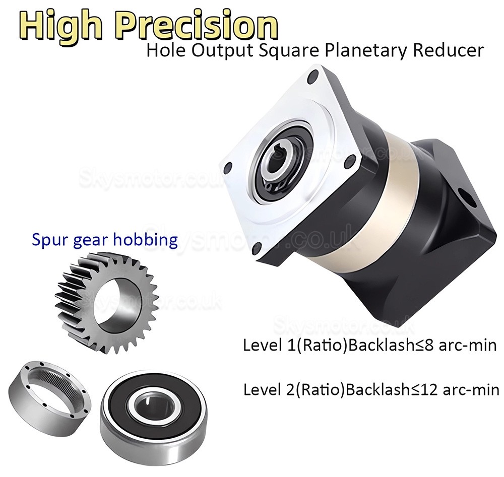 PFN60-160 Series Hollow Hole Output Planetary Gearbox Ratio 3:1 - 100:1 Fit NEMA 23, 34 Stepper Motor 80/110/130/180mm Servo Motor