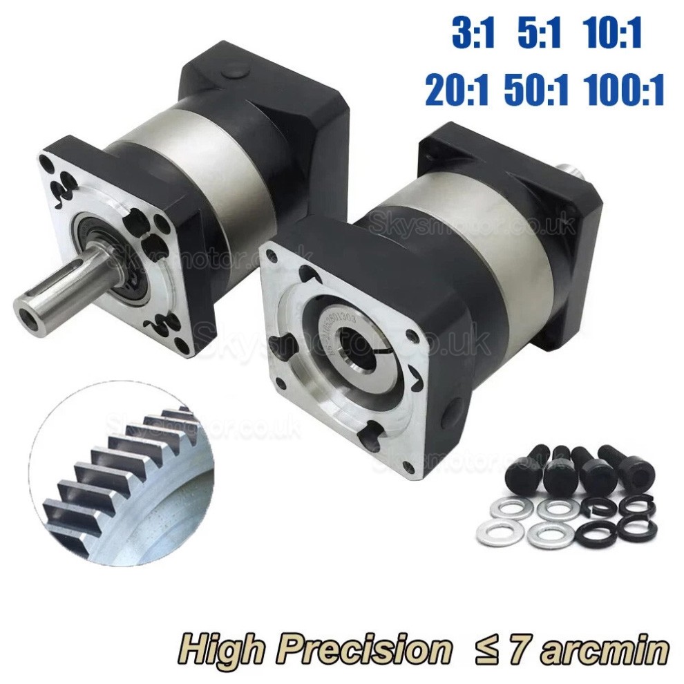 PLF090 Series Nema 34 Planetary Gearbox Ratio 3:1 - 100:1 for NEAM34 Stepper Motor, 80mm Servo Motor 750W PLF090 Series Nema 34 Planetary Gearbox Ratio 3:1 - 100:1 for NEAM34 Stepper Motor, 80mm Servo Motor 750W