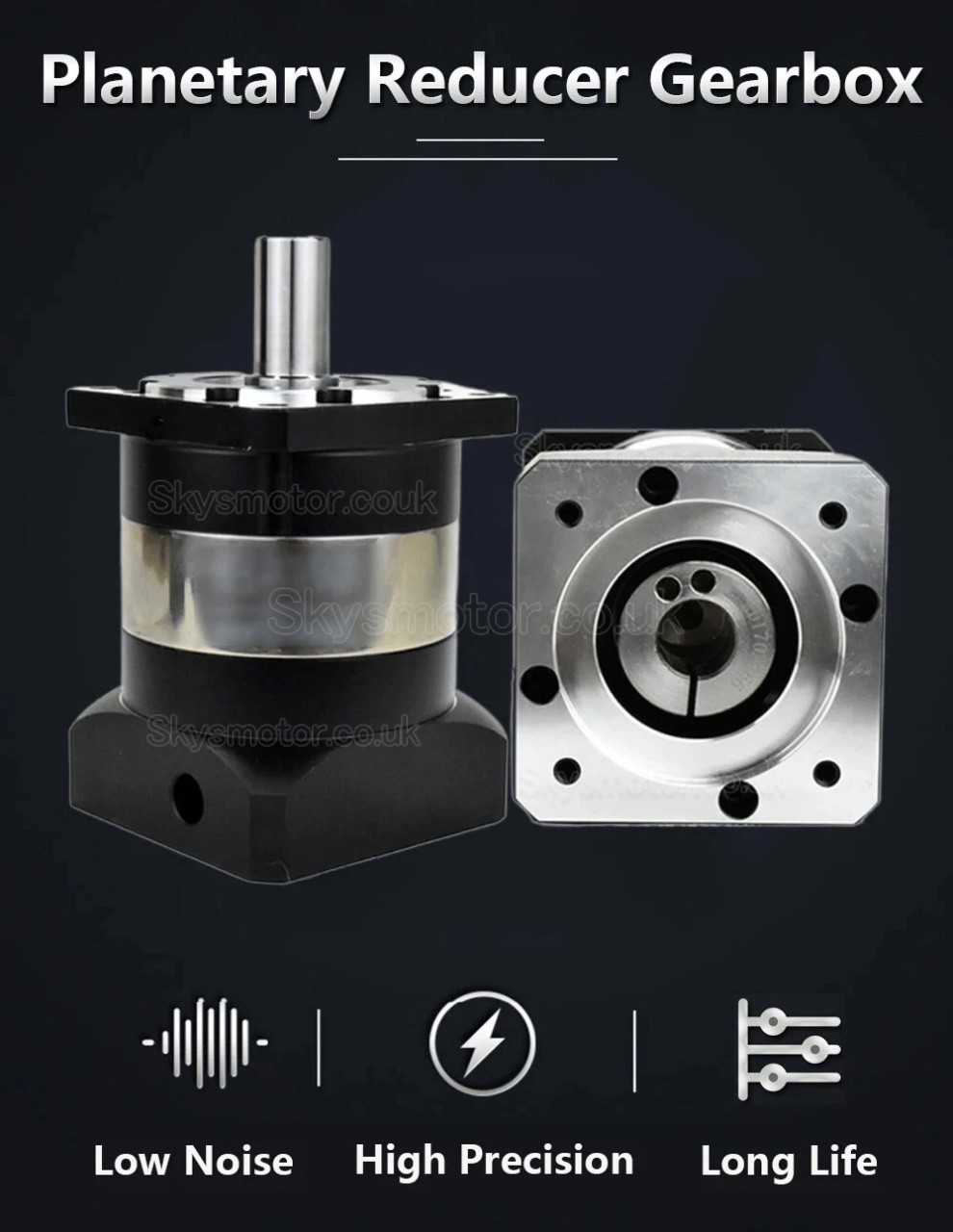 PLF090 Series Nema 34 Planetary Gearbox Ratio 3:1 - 100:1 for NEAM34 Stepper Motor, 80mm Servo Motor 750W PLF090 Series Nema 34 Planetary Gearbox Ratio 3:1 - 100:1 for NEAM34 Stepper Motor, 80mm Servo Motor 750W